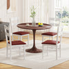 White armless dining chairs with hollowed backrest, featuring waterproof PU leather seats, ideal for kitchens and.