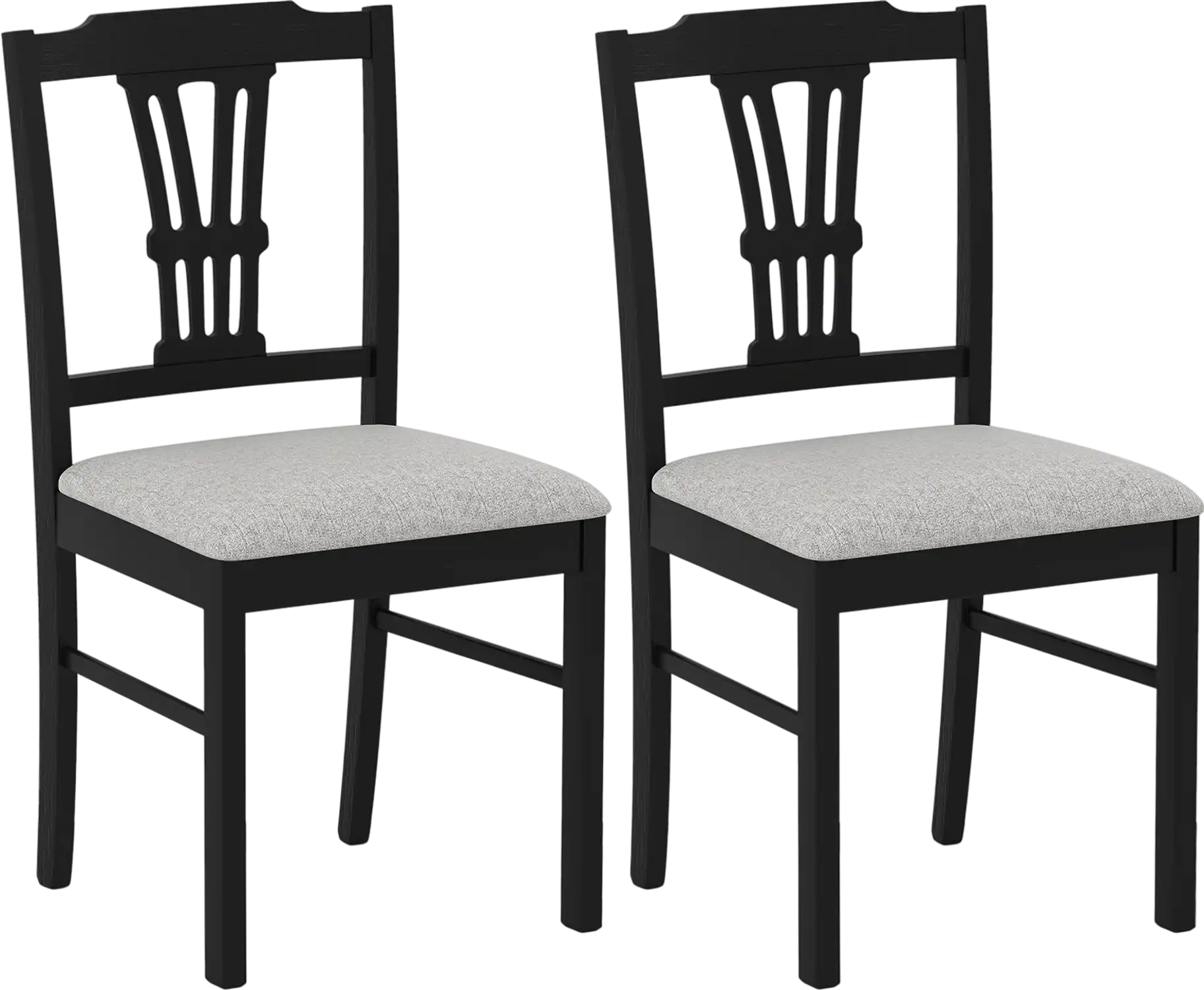 Costway Upholstered Wooden Dining Chairs Set of 2 Solid Rubber Wood Kitchen 98164730 New