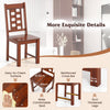 Wooden dining chair with solid rubber wood frame, wide seat, and curved backrest for comfort and support in walnut.