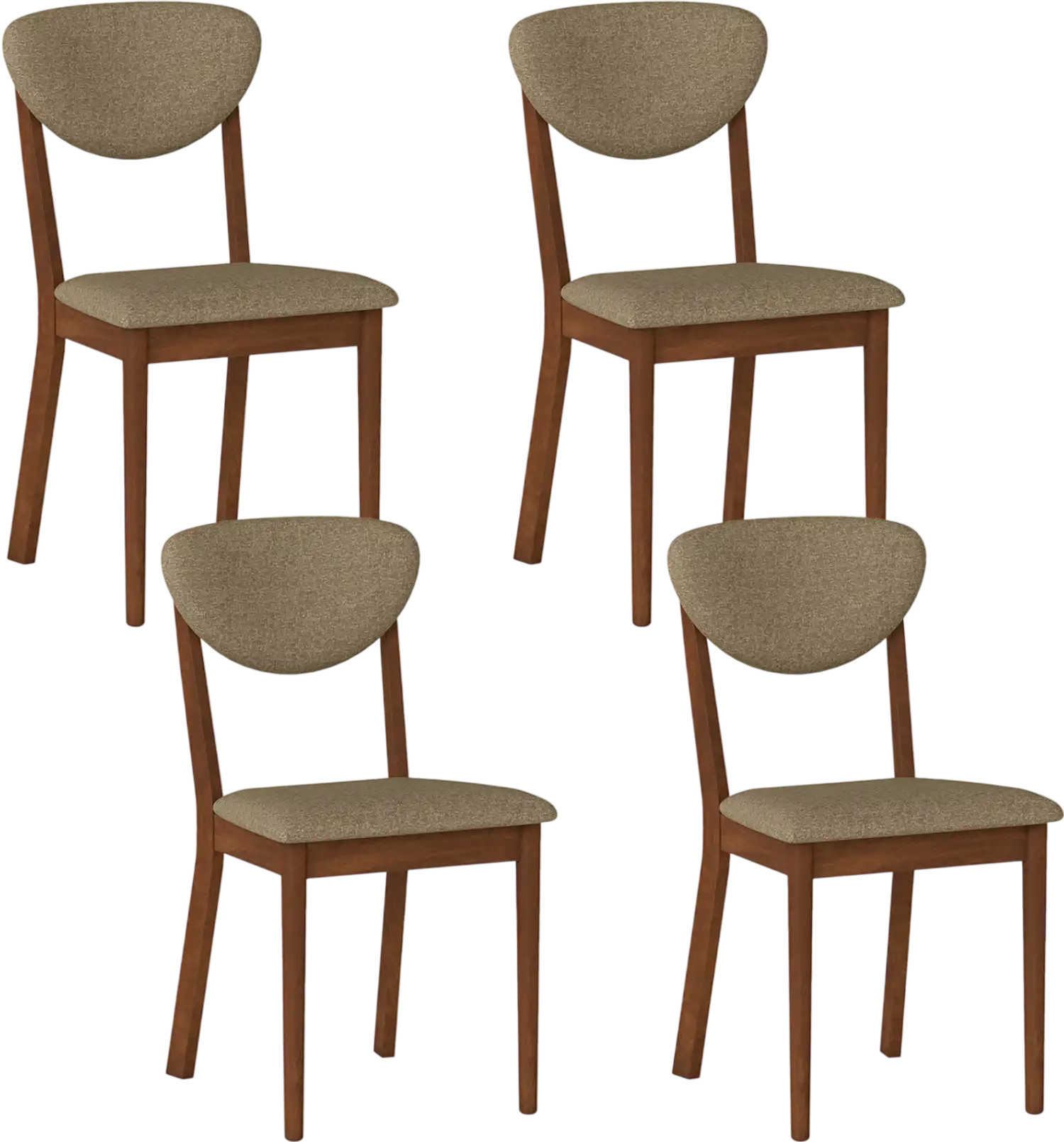 Costway Wooden Dining Chairs Set of 4 Padded Seat Back Dining Room 32497050 New