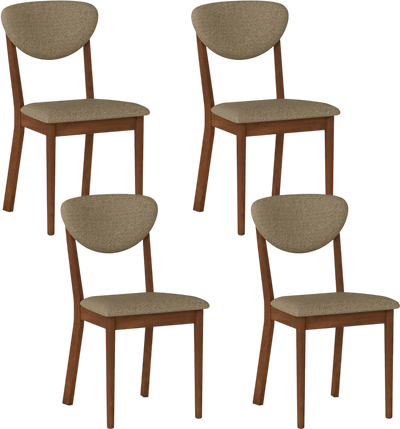 Costway Wooden Dining Chairs Set of 4 Padded Seat Back Dining Room 32497050 New
