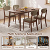 Wooden dining chairs set of 4 with padded seats in brown, perfect for dining rooms, kitchens, and restaurants.