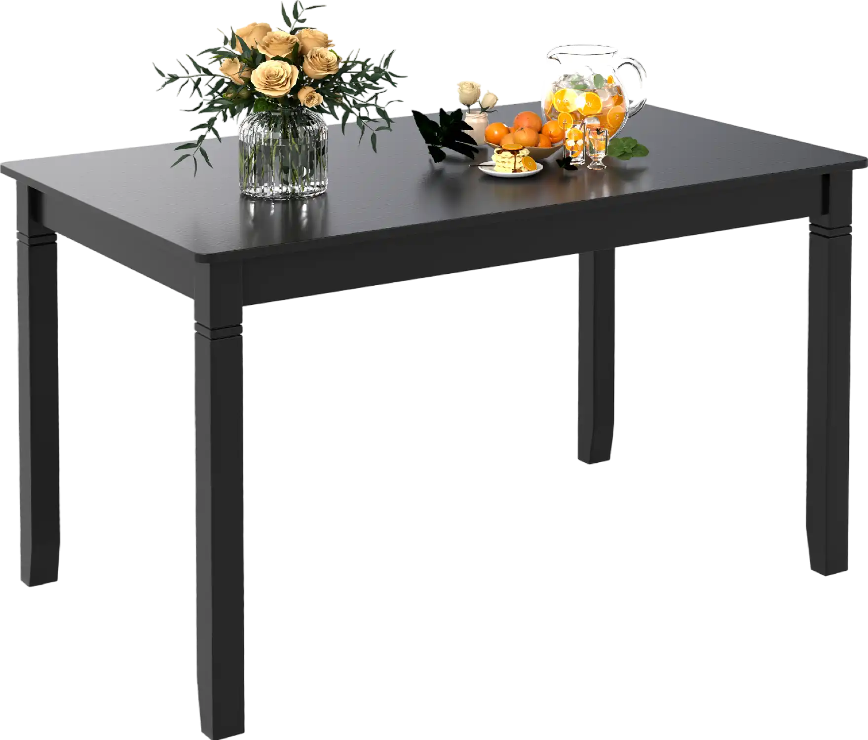 Costway Wooden Dining Table 48-Inch Rectangular for 4 People New