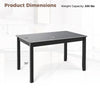 Costway Wooden Dining Table 48-Inch Rectangular for 4 People New