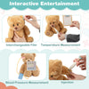 Interactive teddy bear with temperature and blood pressure measurement features for kids' doctor playset.