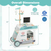 Wooden doctor playset cart with realistic medical accessories for kids aged 3+, promoting imaginative role-play and.