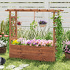 Wooden Elevated Planter Raised Garden Bed with Hanging Roof-Orange - Gallery View 1 of 11
