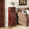 Wooden Jewelry Armoire Cabinet Storage Chest with Drawers and Swing Doors-Brown - Gallery View 1 of 10