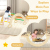 5-in-1 wooden kids climber featuring a climbing arch and rocking arch, made of solid beech wood for toddlers.