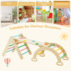 5-in-1 wooden kids climber with multicolor ramp, adjustable heights, ideal for toddlers' motor skills development.