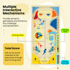 Wooden pinball machine with scoring area, spring launcher, and vibrant design for kids and adults' interactive fun.