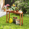 Wooden Plant Stand Outdoor Indoor Solid Wood Flower Pot Holder Display Shelf-M - Gallery View 1 of 8