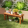 Wooden Plant Stand Outdoor Indoor Solid Wood Flower Pot Holder Display Shelf-S - Gallery View 1 of 8