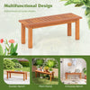 Wooden plant stand in brown finish, crafted from solid wood, ideal for displaying potted plants in indoor or outdoor.