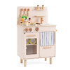 Wooden Play Kitchen for Kids Toddler Kitchen Playset with Stoves Faucet Sink-Beige - Gallery View 1 of 3
