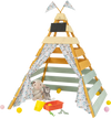 Triangle Hideaway Playhouse with Removable Chalkboard for Indoor and Outdoor