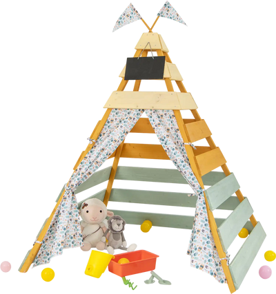 Costway Triangle Hideaway Playhouse Removable Chalkboard Indoor Outdoor 67894153 New