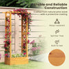 Vertical lattice trellis of the wooden raised garden bed, crafted from durable pine wood, perfect for climbing plants.