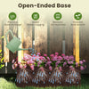 Open-ended base of the wooden raised garden bed promotes drainage and root growth for healthy plant cultivation.