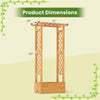 Wooden raised garden bed with lattice trellis, dimensions 31"x14"x60", ideal for patios and vertical plant growth.
