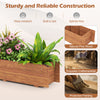 Wooden raised garden bed made from natural pine wood with drainage holes, perfect for flowers and vegetables in any.