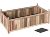 Wooden raised garden bed made of natural acacia wood with liner, ideal for indoor and outdoor planting.