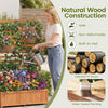 Wooden Raised Garden Bed 59 Inch Tall Elevated Planter Box with Vertical Trellis - Gallery View 7 of 9