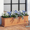 Wooden Raised Garden Bed with Drainage Holes and Liner Solid Fir Wood Planter Box-L - Gallery View 1 of 9