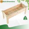 Wooden Raised Garden Bed with Legs Elevated Planter Box with Drainage Holes - Gallery View 5 of 12
