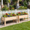 Wooden Raised Garden Bed with Legs Elevated Planter Box with Drainage Holes - Gallery View 3 of 12