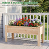 Wooden Raised Garden Bed with Legs Elevated Planter Box with Drainage Holes - Gallery View 8 of 12