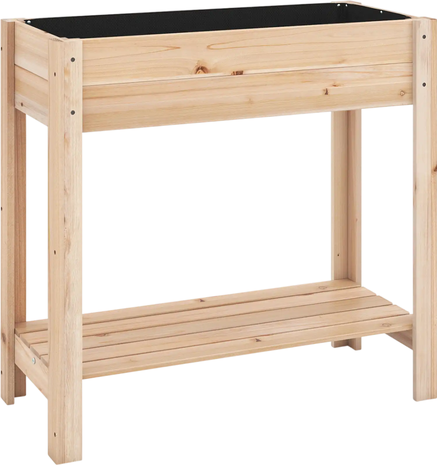 Costway Wooden Raised Garden Bed w/ Legs & Storage Shelf 68761941 New