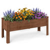 Wooden Raised Garden Bed with Legs Elevated Planter Box with Drainage Holes-Coffee - Gallery View 1 of 1