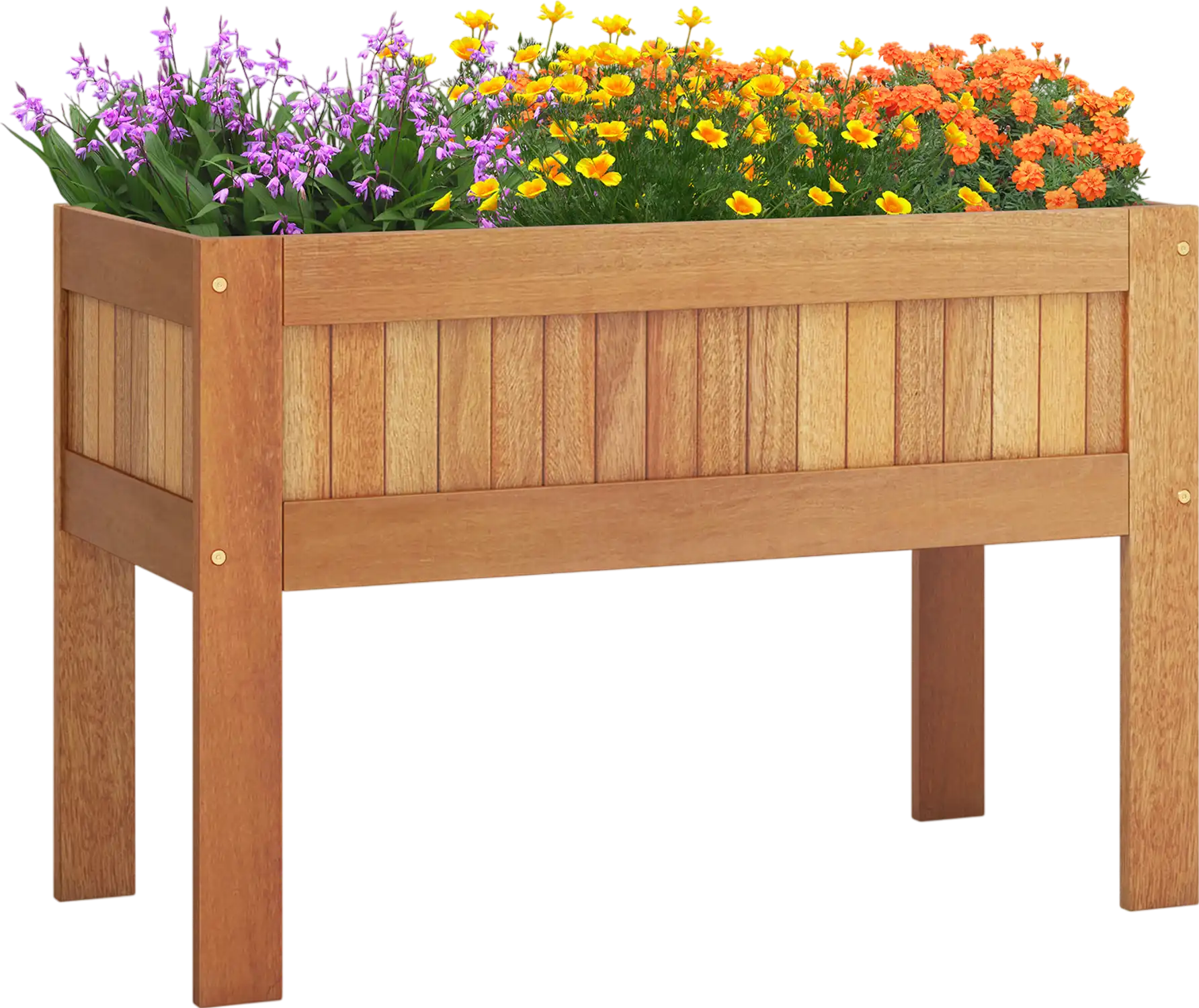 Costway Wooden Raised Garden Bed Elevated Planter Box with Legs 73529861 New