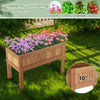 Wooden raised garden bed with legs, crafted from solid wood, 10" deep for flowers, herbs, and vegetables in outdoor.