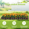 Wooden raised garden bed with two planter boxes, featuring an open-ended bottom for water drainage and healthy plant.