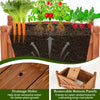 Wooden raised garden bed with drainage holes and removable bottom panels, ideal for patio gardening and long-root.
