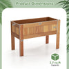 Wooden raised garden bed with legs, 35" x 16" x 24", solid wood construction, perfect for indoor and outdoor planting.
