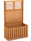 Wooden Raised Garden Bed with Privacy Screen
