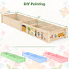 Wooden raised garden bed with 2 planter boxes, made of fir wood, featuring a waterproof finish for durability.