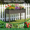 Wooden raised vegetable garden bed in gray, 4 ft long, perfect for growing various plants in your garden or patio.