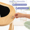 Close-up of the wooden rocking chair assembly, featuring easy screw fastening with included hardware for quick setup.