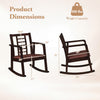 Wooden rocking chair with upholstered seat and ladder back, featuring a sturdy base and a weight capacity of 400 lbs.