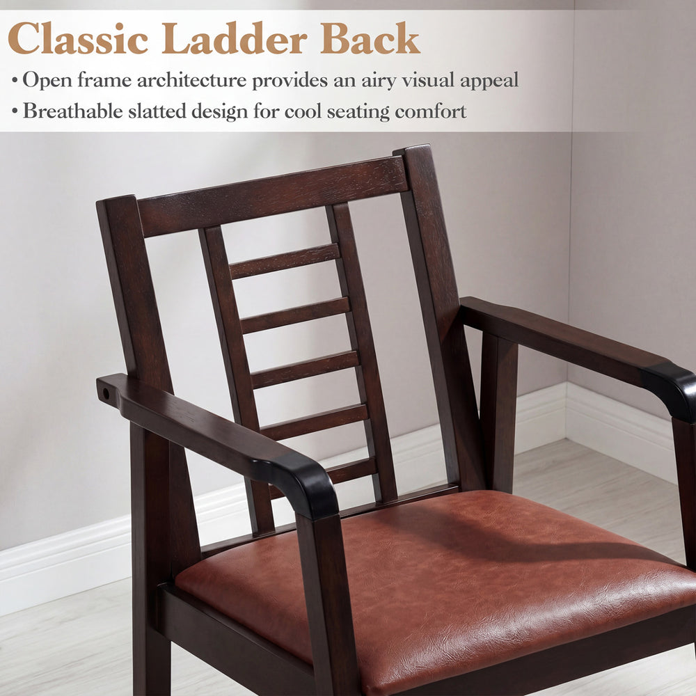Classic wooden rocking chair with upholstered seat and ladder back design, offering comfort and retro elegance for living rooms.