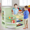 Kids Wooden Supermarket Play Toy Set with Checkout Counter-Green - Gallery View 1 of 10
