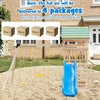 Wooden swing set featuring a large slide, steering wheel, and canopy, ideal for outdoor play in backyards or parks.