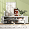 Wooden TV Stand with 8 Open Shelves for TVs up to 65 Inch Flat Screen-White - Gallery View 1 of 11