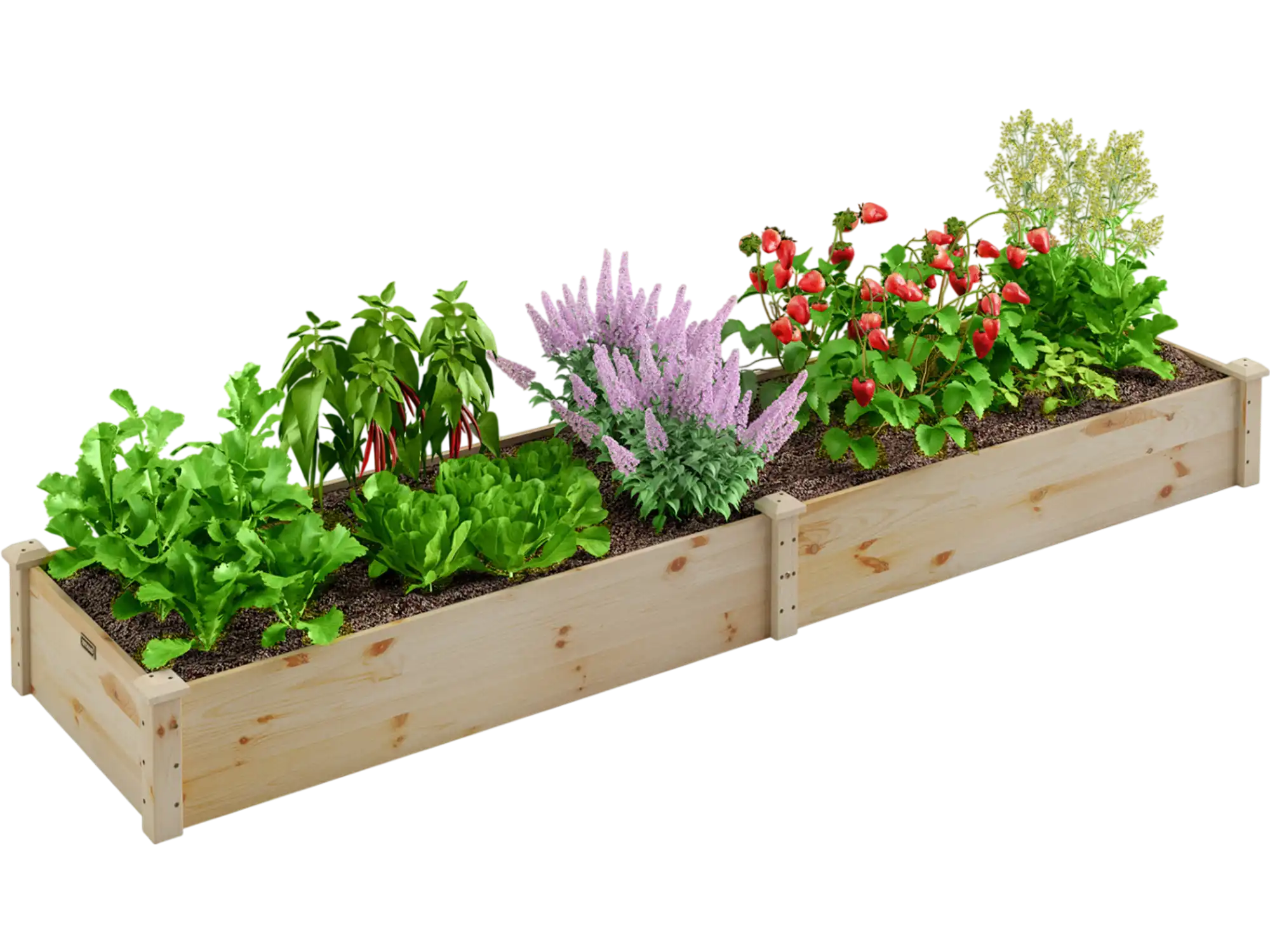 Costway Wooden Raised Garden Bed Vegetable Planter Backyard Patio Balcony 35409816 New