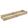 Wooden vegetable raised garden bed made of solid fir wood, perfect for planting in backyard or patio settings.