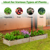 Wooden vegetable raised garden bed made of solid fir wood, ideal for planting vegetables, fruits, flowers, and herbs.